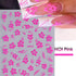4Pcs Flower Nail Stickers for Nail Art, 3D Self-Adhesive Hibiscus Decals in White Pink Yellow for Women DIY Manicure