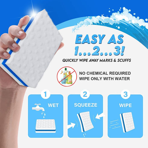 Upgrade Melamine Sponge, 20 Pack Extra Thick Magic Sponge Eraser, Multi-Surface Power Scrubber Cleaning Pads