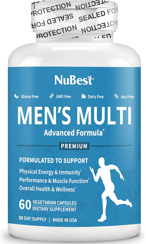 38-in-1 Capsules with Asian Ginseng, Ashwagandha, Turmeric, Vitamins, Minerals, Immune Support - 60 Capsules