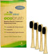 Electric Toothbrush Replacement Heads, 4pk, Charcoal Infused Bamboo, Sustainable BPA Free