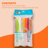 Jacent Flexible Disposable Drinking Straws, 125 Count Neon Bendy Plastic Straws for Summer Drinks & Crafts