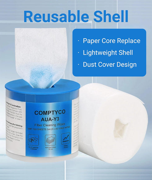 100 Pcs Optical Fiber Wipes, Clean Wipes for Fiber Optics, Dust and Lint Cleaning Paper for Equipment