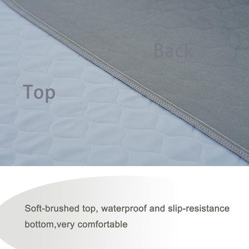 Pack 2 34X52 of Careboree Soft-Brushed Absorbent Washable Incontinence Underpads Leakproof Pee Pads Waterproof Reusable