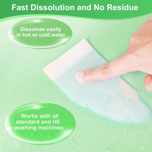 Laundry Detergent Sheets, 200 Loads, Fragrance Free, Eco-Friendly, Hypoallergenic, Portable