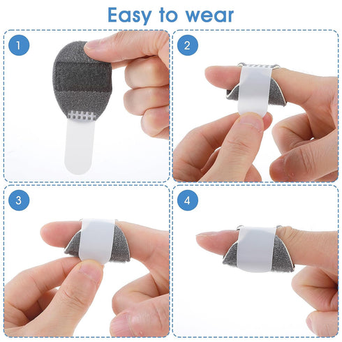 Trigger Finger Splints (5PCS) Thumb Finger Brace for Knuckle Immobilization, Pain Relief, Fits Index, Middle, Ring,