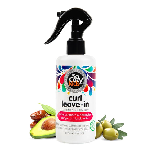So Cozy Leave In Conditioner Spray (8 Fl Oz), Paraben-Free Detangler for Kids' Curly Hair