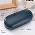 MoKo Double Eyeglass Case - Contact Lens Holder with Mirror & Tweezers, Portable Storage Kit for Men & Women, Blue