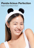 I DEW CARE Face Wash Headband - Panda Headband | Adorable Design, Perfect for Washing Face, Cleansing, Bath, Skincare, Makeup and Spa, 100% Microfiber, Black and White, Non Slip, Reusable, 1 Count