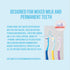 Jordan* Kids Toothbrush 4 Pack | 6-9 Years, Soft Bristles, BPA Free | Blue & Pink Step 3