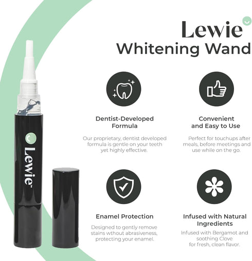 Portable Teeth Whitening Gel Wand - Enamel Safe Treatment for Coffee Stains