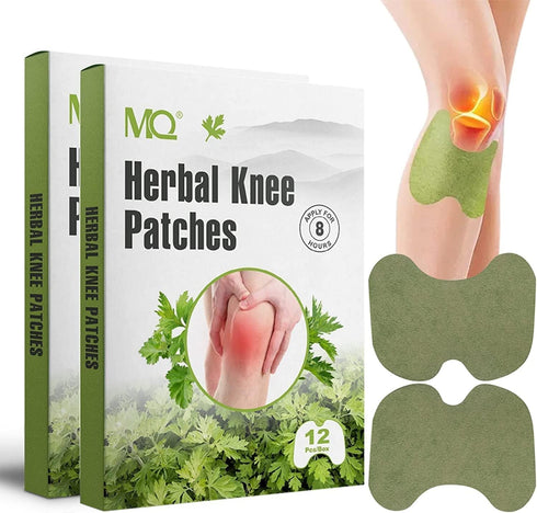 MQ 24 Count Knee Relief Patches, Herbal Heat Patches for Knee, Back, Neck, Shoulder, Waist Long-Lasting Relief