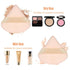 Pimoys 6 Pieces Powder Puff Face Triangle Makeup Sponge, Soft Velour Puffs for Loose Powder Setting Blender Tool