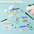 Serfeymi 48 Pcs Zippered Pill Pouches Organizer Plastic Bags 3 X 3 Inches with Writable Label for Travel Medicine
