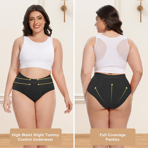 ToVii Leak Proof Period Underwear for Women Heavy Flow Washable Plus Size Period Panties Washable Incontinence
