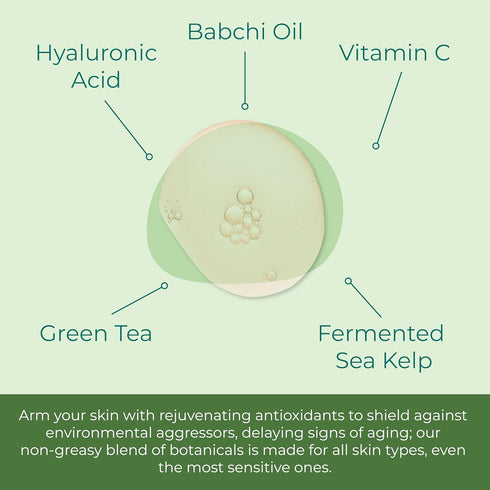 Hyaluronic Acid & Vitamin C Facial Serum Drops - 1 Fl Oz Anti-Aging Moisturizer for Women & Men, Vegan