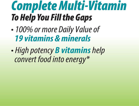 Nature's Way Alive! Garden Goodness Men's Multivitamin - 60 Tablets with High Potency B-Vitamins