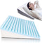 Bed Wedge Pillow for Sleeping - Gel Memory Foam for Back, Knee Pain Relief After Surgery, 7.5 Inch Triangle Elevation