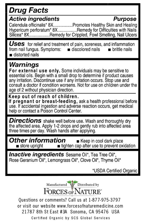 Forces of Nature Toenail Nail Fungus Treatment Extra Strength, 11ml, Organic Antifungal for Toenails and Fingernails
