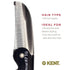 Kent 87T Graphite Handmade Folding Pocket Comb for Men, Fine Tooth Hair Comb for Grooming