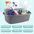 Gray Plastic Cleaning Caddy Organizer with Handle, 2 Pack for Cleaning Supplies and Tool Storage Tote