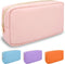 Nylon Small Makeup Bag for Purse, Cute Preppy Pink Cosmetic Zipper Pouch, Waterproof
