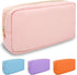 Nylon Small Makeup Bag for Purse, Cute Preppy Pink Cosmetic Zipper Pouch, Waterproof