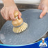 Pack 2 MR.SIGA Bamboo Palm Brush, Scrub Brush for Dishes Pots Pans Kitchen Sink Cleaning