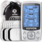 AUVON Dual Channel TENS EMS Unit - 24 Modes Muscle Stimulator for Pain Relief, Rechargeable with 12 Pads
