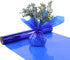 Blue Cellophane Wrap Roll, Translucent Blue Wrapping Paper, 16 Inch x 100 Ft for Gift Baskets