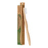 Brush with Bamboo Toothbrush with Plant-Based Bristles, 4 Pack