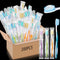 Maxcheck 200 Packs Colorful Prepasted Disposable Toothbrushes, Individually Pre Pasted Toothbrushes for Homeless Gift