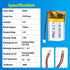 Qimoo 651525 3.7V 70mAh 651525 Pack PH2.0mm Lipo Battery Rechargeable Lithium Polymer Battery with JST Connector