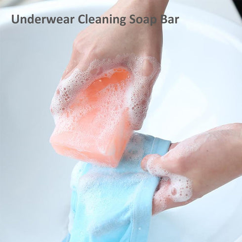 BEE & FLOWER Fan Underwear Cleaning Soap Bar, Ideal Hand Wash for Lingerie, 6.3 Oz x 4