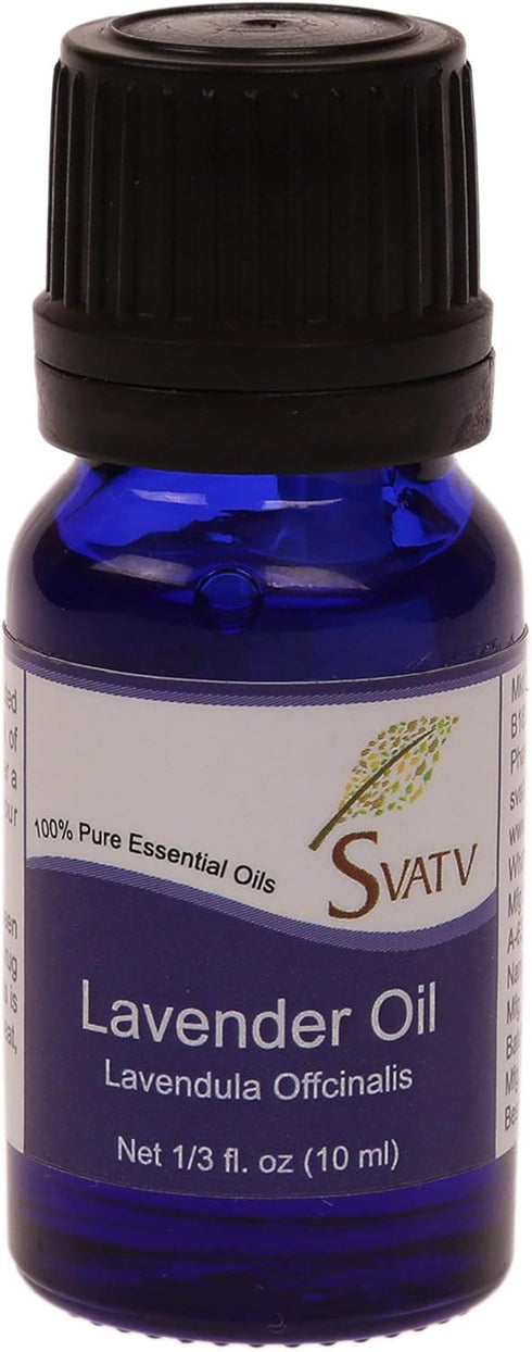 SVATV Lavender Essential Oil 10 ml, Therapeutic Grade Aromatherapy for Diffuser, Yoga, Massage & DIY Care
