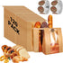 PEOKPIPLE Sourdough Bread Bags with Tin Tie Lock 120 Pack 11.8x3.5x4.7 Inch Paper