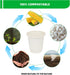 SHAUMN 3 oz Cups,100pcs Compostable Disposable Bathroom Mouthwash&Rinse Small Snack Cups for Kids,Mini Drinking Cups