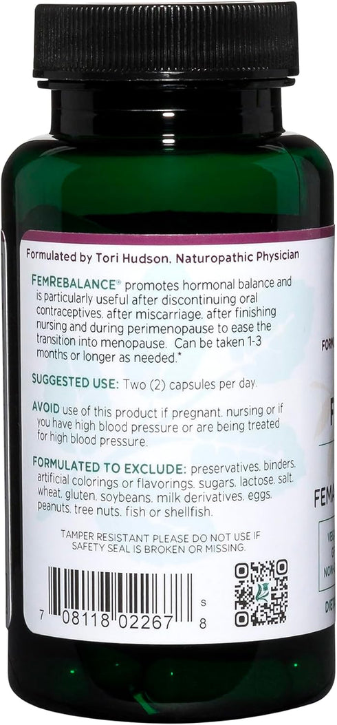Vitanica FemRebalance, Vegan, Hormone Balance Support for Women, 60 Capsules