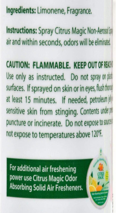 Citrus Magic Natural Odor Eliminating Air Freshener Spray, Lemonberry, 3-Ounce.