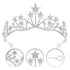 Lurrose Star Shaped Rhinestone Crowns, Bridal Tiaras Headpiece for Wedding Ceremony Party