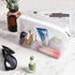 5 Pack TSA Approved Clear Cosmetics Bag, Waterproof Makeup Pouch for Travel, Bathroom, and Organizing, Large, White