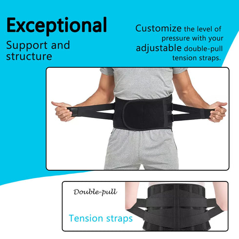 Back Brace for Lower Back Pain Relief for Women & Men - Breathable Support Belt for Sciatica, Herniated Disc with 4X
