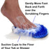 Soapy Toes Travel Sized Foot Scrubber Massages & Cleans Tired Feet, Suction Cups to Tub- Shower Floor | Easy Foot Care
