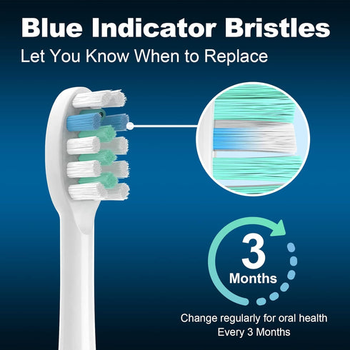 3 Pack Toothbrush Replacement Heads Compatible with WaterPik Sonic Fusion 2.0, FitMount Flossing Brush Head