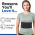 Rib Brace Chest Binder - Chest Compression Support for Rib Muscle Injuries, XXL - Black - 52 Inch