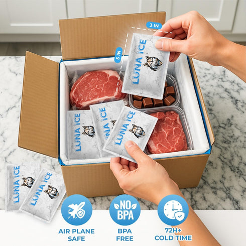 Dry Ice Packs for Shipping, Long Lasting Ice Packs, 24+ Hour Freeze Power, BPA Free, 48 Pack Bulk, 12 lb, Reusable Gel
