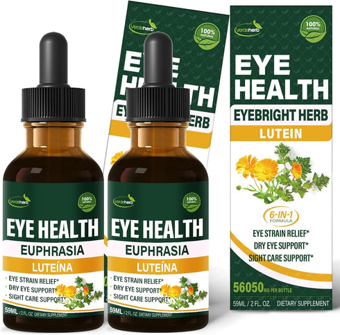 Verdeherb Herbal Liquid Drops, Natural Eyebright Herb Extract Support Eye Strain Relief, Dry