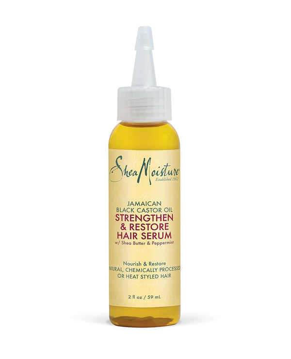Sheamoisture Hair Serum Oil for Damaged Hair, Jamaican Black Castor Oil with Shea Butter, 2 oz