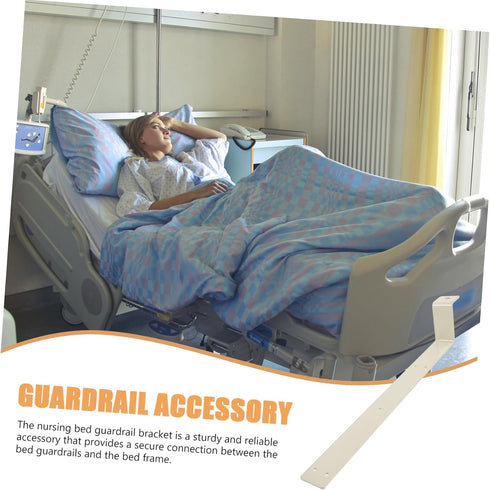 Happyyami Sturdy Aluminum Alloy Nursing Bed Guardrail Bracket Easy to Clean Fence Rack for Daily Use Compatible