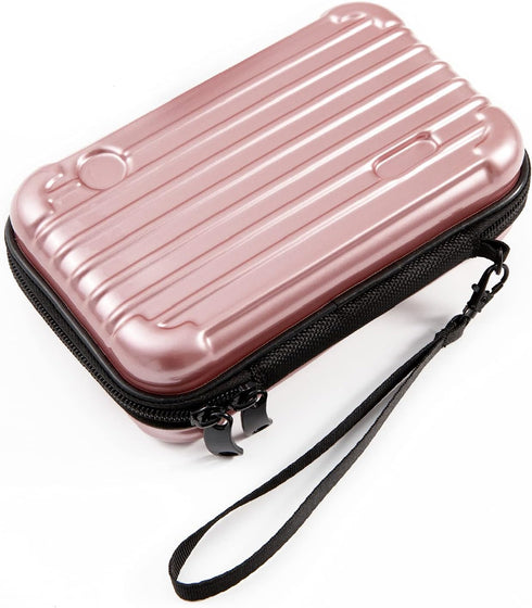 SenYang Hard Shell Cosmetic Case, Protective Storage Bag for Toiletry, Beauty Makeup, Electronic Accessories, Gold