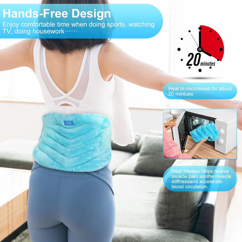 Relief Expert Microwavable Heating Pad for Back Pain, Menstrual Cramps, Unscented Heating Pad